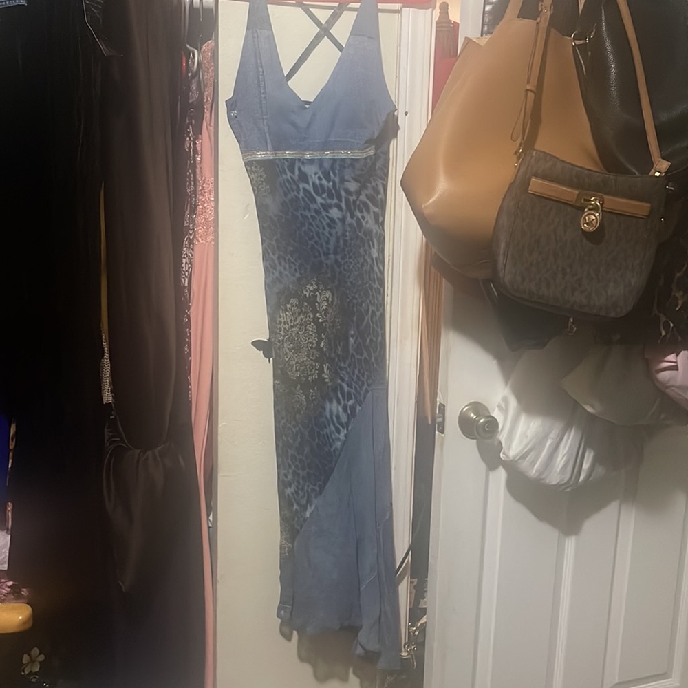 Blue sexy dress long length small size
